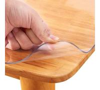 Shein Mantel de mesa de vinilo transparente, resistente al agua y antiarrugas, hecho de plástico PVC, adecuado para mesas de comedor en restaurantes, picnic