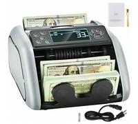 Shein Máquina contadora de billetes con detección de falsificaciones UV, MG, IR y DD, máquina contadora de billetes USD y EUR con gran pantalla LCD y pantal