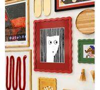 Shein Marco de fotos arcoíris - Arte de pared artístico de varios tamaños para paredes de galería, dormitorio & decoración de habitación, Negro/Blanco/Naran