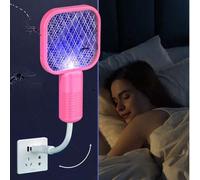 Shein Matamoscas eléctrico USB con luz UV, lámpara portátil mata mosquitos, adecuado para picnic al aire libre, camping, hotel, hogar