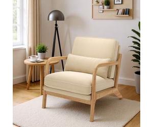 Shein Mecedoras con brazos de madera, sillones, butacas, asientos tapizados, mecedoras para salón y dormitorio, disponibles en dos colores