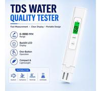 Shein Medidor TDS Digital de Calidad del Agua, Probador de Agua de Alta Precisión 0-9990 Ppm con Pantalla LCD, Función de Retención, Operación de Un Botón,