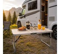 Shein Mesa de Camping Plegable de Aluminio Ligera y Portátil, Escritorio de Trabajo para Barbacoa, Fiesta, Boda, Jardín, Interior y Exterior con Asa, Mesa d