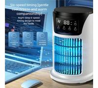 Shein Mini Aire Acondicionado para el Hogar, 6 Niveles de Velocidad del Viento, Temporizador de Apagado Automático, Función de Humidificación, Ventilador de