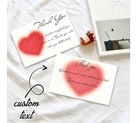 Shein Mini Tarjetas de Felicitación Personalizadas con Forma de Corazón, Múltiples Patrones de Corazón Disponibles, Tarjetas de Agradecimiento & Decoración
