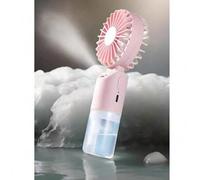 Shein Mini ventilador de mano con niebla, ventilador eléctrico portátil, 2 velocidades ajustables, ventilador de escritorio para el verano, humidificación &