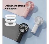 Shein Mini ventilador de pestañas, ventilador eléctrico portátil y conveniente de mano, para uso en escritorio y al aire libre, sin batería incluida, selecc