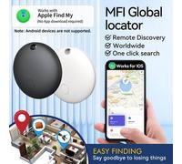 Shein Minirastreador GPS compatible con Apple iOS, localizador AirTag, rastreador Bluetooth inteligente, conectado al sistema Apple Find My, seguimiento rem