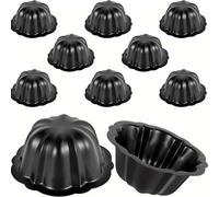 Shein Molde de pastel de calabaza mini de 4 pulgadas, bandeja de hornear antiadherente con forma de corazón y redonda, molde de pastel pequeño