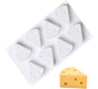 Shein Molde de silicona de 8 cavidades para tartas de queso, herramienta de horneado para mousse, tarta de queso, pastelería francesa, postre, chocolate, he