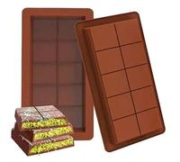 Shein Molde de silicona para barras de chocolate rellenas - Flexible, apto para horno y congelador, fácil de limpiar, utensilios de cocción para hacer barra