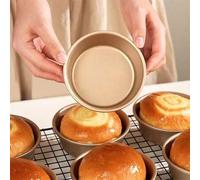 Shein Molde para mini tartas de freidora de aire, molde para muffins y cupcakes jumbo de 4 pulgadas, molde para pan de hamburguesa de freidora de aire, mold