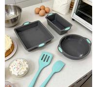 Shein Moldes de silicona para hornear, molde antiadherente para chocolate, caramelos, galletas, magdalenas, brownies. Molde de silicona resistente al calor