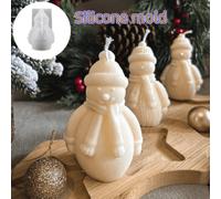 Shein Moldes de vela DIY, moldes de muñeco de nieve para decoración navideña, moldes para decoración del hogar para resina, yeso, silicona