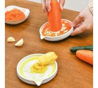 Shein Molinillo de ajo de cerámica, molinillo de jengibre manual, molinillo de alimentos para bebés, rallador de zanahoria, machacador de patatas, molinillo