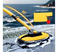 Shein Mopa curva a 15° para lavar barcos y coches con mango extensible y flexible, diseñada para barcos y coches para evitar daños, herramienta de limpieza