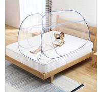 Shein Mosquitera, dosel para cama, 78.74 * 70.87 * 57.09 pulgadas, estructura superior cuadrada de cuatro lados, tres puertas y cremallera doble, apto para