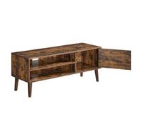 Shein Mueble de TV, Mesa de TV, para televisores de hasta 55 Pulgadas, Largo de 120 cm, Centro de Entretenimiento, de Mediados de Siglo para Salón, Dormitor