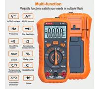 Shein Multímetro digital NJTY S18D, 6000 cuentas, rango automático, verdadero, herramienta eléctrica digital, medición de temperatura, probador de voltaje,