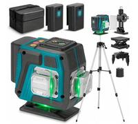 Shein Nivel láser 4D de 16 líneas, 360 grados, línea verde horizontal y vertical, herramienta de nivelación y medición autonivelante.