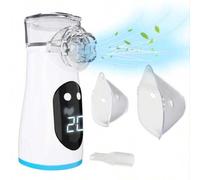Shein Nuevo diseño de humidificador ultrasónico recargable con pantalla digital, mini vaporizador portátil de mano con autolimpieza e inhalación