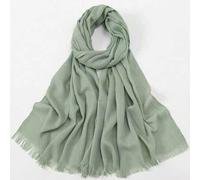 Shein Nuevo pañuelo chal de 120g de lino sintético de unicolor con borlas, regalo de viaje, pañuelo de nudo de bambú de unicolor