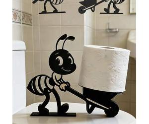 Shein Nuevo portarrollos de papel higiénico con forma de hormiga, pieza decorativa creativa para baño y sala de estar, pieza de arte multifuncional para alm
