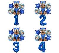 Shein Nuevo Set de Globos de Cumpleaños con Tema de Chase de Paw Patrol, Incluye Globos de Número de Papel de Aluminio Suministros para Fiestas