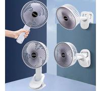 Shein Nuevo ventilador portátil multifuncional, ventilador de mano 3 en 1, ventilador de pinza, ventilador de escritorio, adecuado para viajes al aire libre