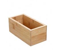 Shein Organizador de bandeja de bambú, caja de almacenamiento para cajón de escritorio, almacenamiento para vajilla, juegos de té, juegos de café, papelería