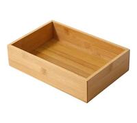 Shein Organizador de bandeja de bambú, caja de almacenamiento para cajón de escritorio, almacenamiento para vajilla, juegos de té, juegos de café, papelería