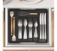 Shein Organizador de cajón para cubiertos, bandeja expandible para utensilios de cocina, organizador y almacenamiento de suministros de cocina, divisor a pr