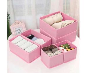 Shein Organizador de cajones -1/3/6 piezas, bolsas de almacenamiento de tela para armario y espacio de almacenamiento, los divisores de cajones pueden conte