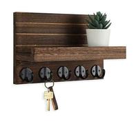 Shein Organizador de llaves montado en la pared con estante, soporte decorativo para llaves y correo, incluye ganchos grandes para bolsas, abrigos, paraguas
