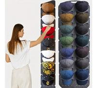 Shein Organizador de sombreros montado en la pared - Perchero de almacenamiento de sombreros de fieltro para armario, viaje, gorras - Estante multiusos ahor