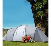 Shein Outsunny Tienda de Campaña Familiar para 4-6 Personas Tienda de Camping Plegable Ligero con 2 Ventanas y Bolsa de Transporte Impermeable Anti-UV para