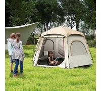 Shein Outsunny Tienda de Campaña para 2-4 Personas Tienda de Camping Plegable con Fácil Instalación Ventanas de Malla Gancho y Bolsa de Transporte Protecció
