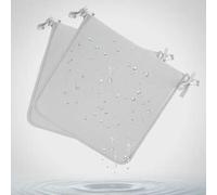 Shein Pack 2/4/6 Cojín para silla 40x40x2 cm|Repelente al agua y fácil de limpiar|Con cintas de sujeción|Funda con cremallera desmontable|Uso interior y ext