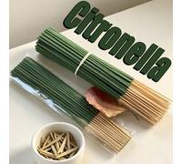Shein Palitos de incienso de citronela hechos a mano de primera calidad, varillas de incienso fragantes de 22 cm de larga duración hechas con aceite esencia