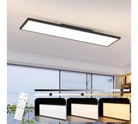 Shein Panel LED Luz de Techo Panel de Techo Regulable - 100x25 cm/120x30cm Lámpara de Techo de Oficina Plana con Control Remoto Lámpara de Sala de Estar en