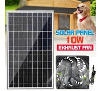 Shein Panel solar de alta e 10W con ventilador de enfriamiento, juego de ventilador solar dual, ventilador de extracción solar impermeable para