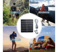 Shein Panel solar monocristalino, cargador solar portátil de 10W, 12W o 32W con salida USB de 5V, resistente al agua, para teléfono, banco de energía, uso e