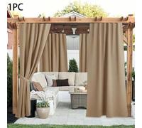 Shein Paneles de cortina impermeables - Aislantes de calor, bloqueadores de UV, cortinas superiores perforadas opacas para patio, cenador, porche, se venden