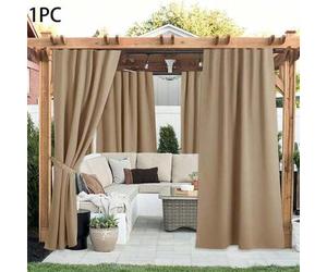 Shein Paneles de cortina impermeables - Aislantes de calor, bloqueadores de UV, cortinas superiores perforadas opacas para patio, cenador, porche, se venden
