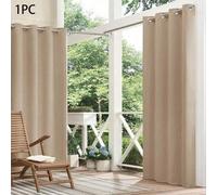 Shein Paneles de cortina impermeables - Aislantes térmicos, bloqueadores de UV, cortinas superiores perforadas opacas para patio, cenador, porche, se venden