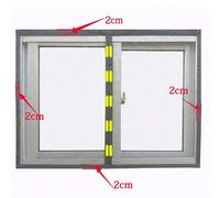 Shein Pantalla de ventana magnética gris, mosquitera para el hogar, soporte magnético para ventana, malla invisible, desmontable, adecuada para balcones y d