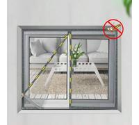 Shein Pantalla magnética contra mosquitos gris para ventana, mosquitera doméstica autoadhesiva, ventana magnética, red invisible, cierre automático, lavable