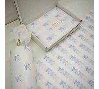 Shein Papel de seda con lazo azul y rosa de estética dulce a granel, 19.69*13.78In, forro lindo para envolver regalos, papel para ramos de florista, relleno