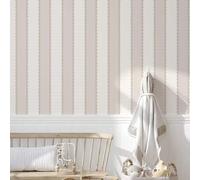 Shein Papel tapiz autoadhesivo con rayas en forma de abanico, papel tapiz autoadhesivo con rayas en forma de abanico en color borgoña y rosa, decoración de