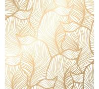 Shein Papel tapiz autoadhesivo y removible con patrón de hoja de oro, decoración de pared de estilo vintage